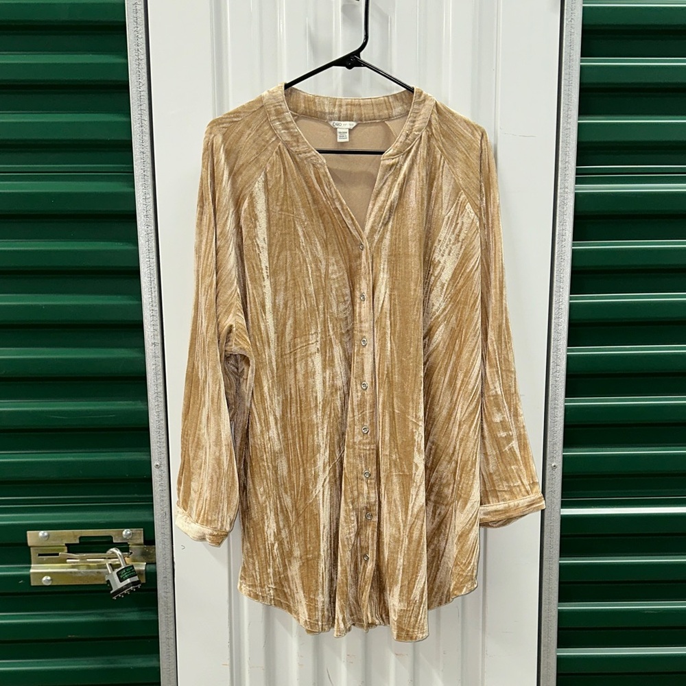 Cato Tan Button-Down Shirt